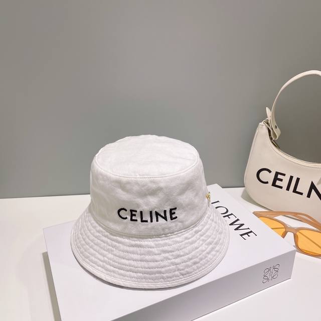 Celine赛琳 高版本新款上架简约刺绣渔夫帽日韩风格 随便搭配都超好看 出门旅游 绝对要入手的一款